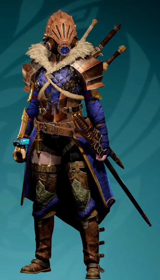 Blue and Bronze